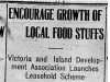 "Encourage Growth of Local Food Stuffs"