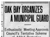 "Oak Bay Organizes a Municipal Guard"