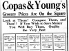 "Copas & Young's Grocery Prices Are on the Square"
