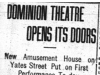 "Dominion Theatre Opens its Doors"
