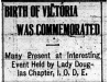 "Birth of Victoria Was Commemorated"