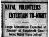 "Naval Volunteers Entertain To-Night"