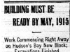 "Building Must be Ready by May, 1915"