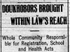 "Doukhobors Brought Within Law's Reach"