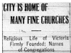 "City is Home of Many Fine Churches"