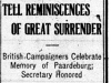 "Tell Reminiscences of Great Surrender"