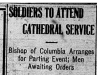 "Soldiers to Attend Cathedral Service"