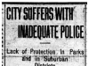 "City Suffers with Inadequate Police"