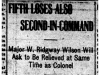 "Fifth Loses Also Second-in-Command"