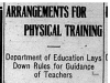 "Arrangements for Physical Training"