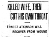 "Killed Wife, Then Cut His Own Throat"