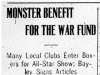 "Monster Benefit For the War Fund"