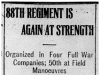 "88th Regiment is Again at Strength"