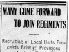 "Many Come Forward to Join Regiments."