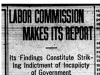 "Labor Commission Makes Its Report"