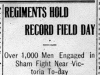 "Regiments Hold Record Field Day"