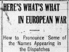 "Here's What's What in European War"
