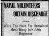 "Naval Volunteers Obtain Discharge"