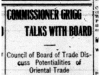 "Commissioner Grigg Talks With Board"