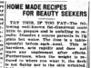 "Home Made Recipes for Beauty Seekers"