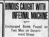 "Hindus Caught With Infernal Machine."
