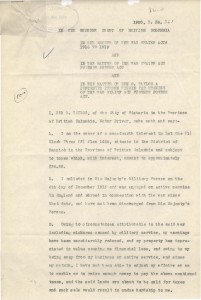Report on cases regarding the Relief Acts in the Supreme Court of British Columbia. Source: Image Courtesy of Saanich Archives, Clerk's Letters CLE320-008-11a-fDate: 30 Aug 1920