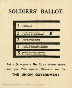 Soldiers Ballot 1917