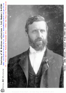 John Oliver, Premier from 1918 t0 1927. Source: Image Courtesy of Royal BC Museum, BC Archives - Call Number: A-02380 See BC Archives Date: Undetermined